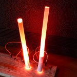 testing LEDs bond on bottom of sticks
