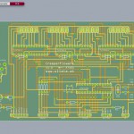 the layout created with Fritzing